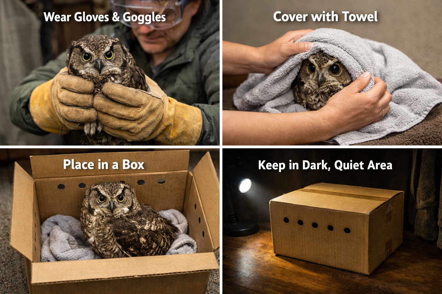 Can Owl Rescues Be Conducted at Home, and What Are the Necessary Steps to Take?